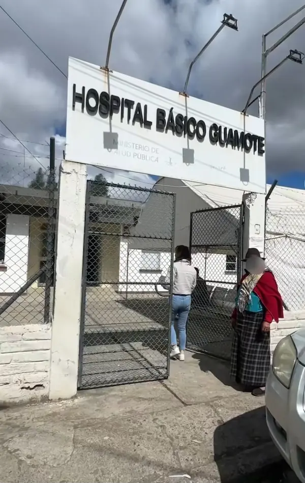 Una mujer herida fue trasladada al Hospital Básico de Guamote