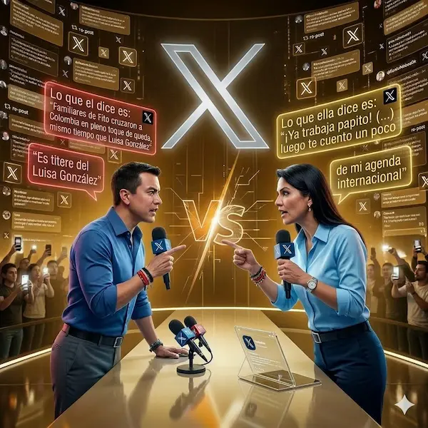 Daniel Noboa acusa a Luisa González de salir del país en toque de queda