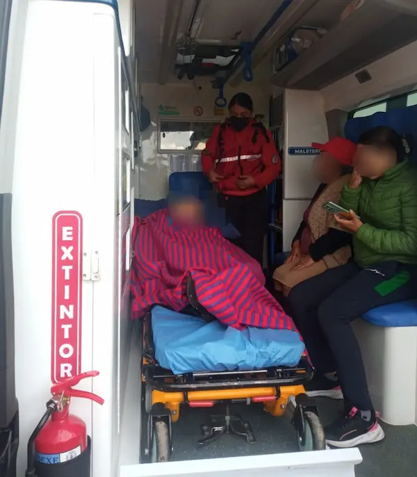 Adulta mayor de Chambo sufrió una fuerte caída