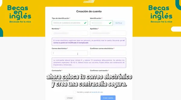 Becas Because Is Nice registro