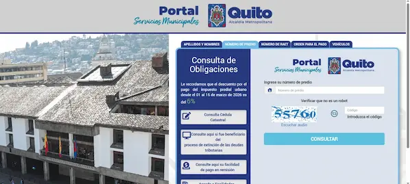Cómo hacer el pago patente municipal Quito 2026 en línea