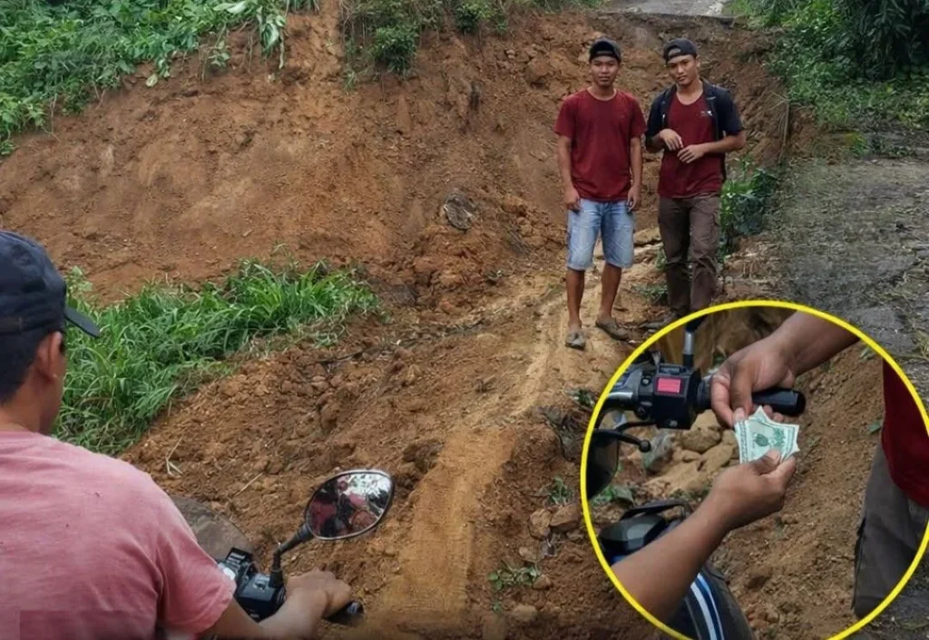 Denuncian cobro de peaje ilegal en la vía Caluma Echeandía.