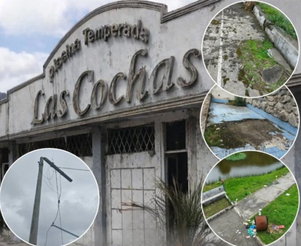 Deterioro del complejo turístico Las Cochas en Guaranda.