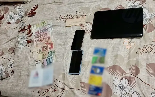 Elementos sustraídos en el allanamiento