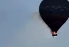 Video | Globo aerostático se incendia en pleno vuelo y deja víctimas