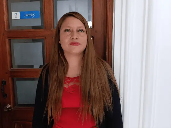 Gisela Bonilla, representante de los beneficiarios.