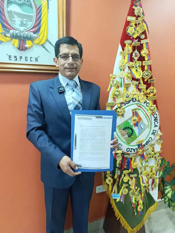 Byron Vaca, rector de la ESPOCH.